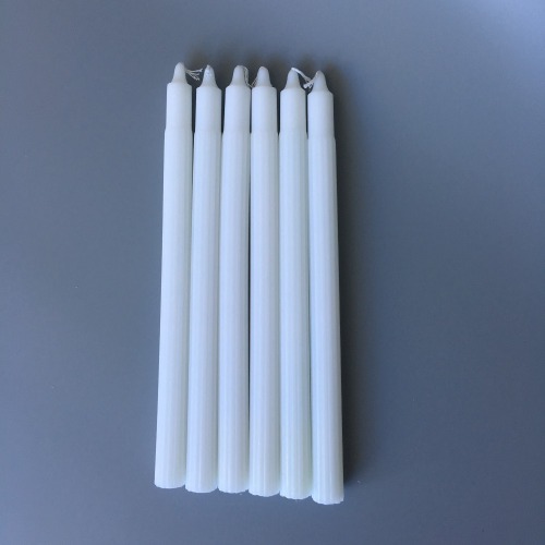 Home Use 66g White Decorative Fluted Candle