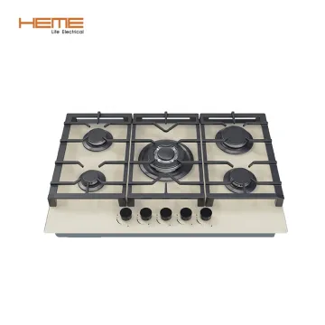 High Quality Chinese Gaz Hob Supplier 5 Burner Gas Cooker with Wok Burner Stove