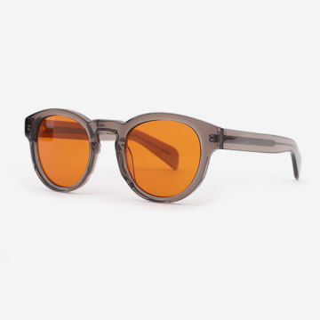 Round Key hole Acetate Unisex Sunglasses