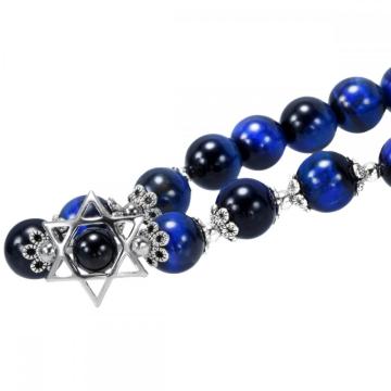 Beaded Bracelet Hexagram Star Healing Crystal Stone Stretch Bracelet 8MM inlaid hexagram star hand ornament