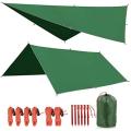 10ft grønt tarptelt for camping backpacking fotturer