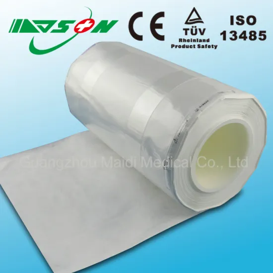 Medical tyvek 2FS sterilization gusseted pouch reel