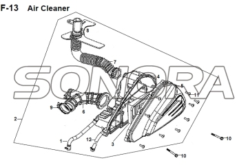 F-13 Air Cleaner JET 14 XS175T-2 For SYM Spare Part Top Quality