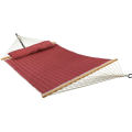 Double Hammock Quilted Fabric Hammock with Bamboo Wood