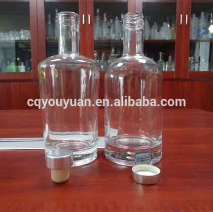 Round Crystal Vodka Absolut 750 ML Bottle Absolute Glass Bottle For Vodka