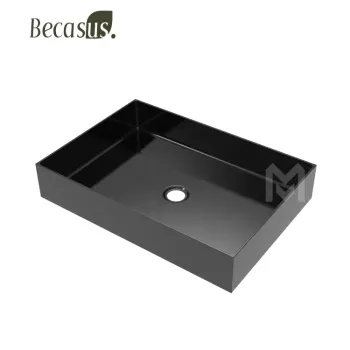 Customizable 304 Stainless Steel Square Art Basin Sinks for Hotel and Public Spaces
