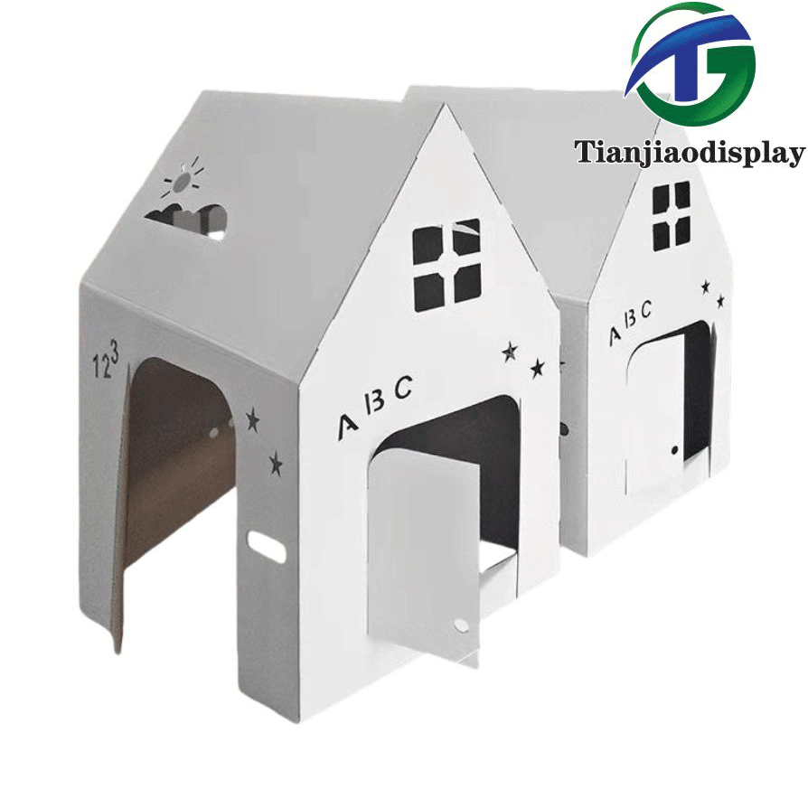 Extra-Large Corrugated Toy House Display Stand