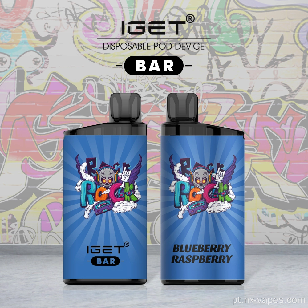 Vape descartável de barra IGET original 3500puffs