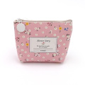 Flower story style PU make up coin purse