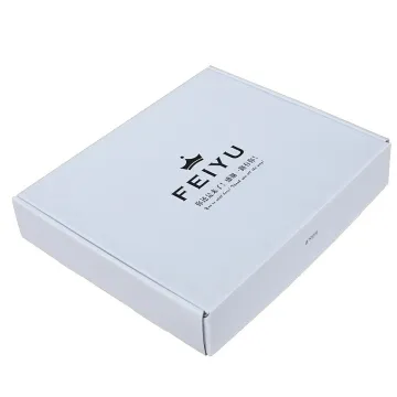 White corrugated suit shipping box