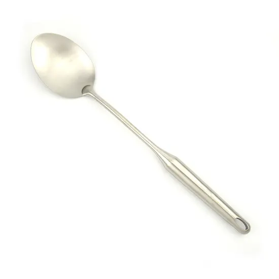 Hot Selling Stainless Steel Cooking Tools: Solid Serving Spoon for Food Preparation