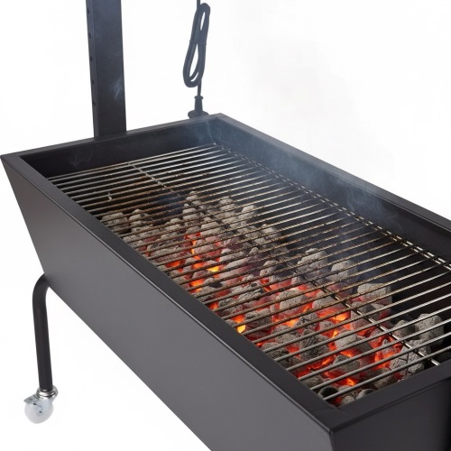 Grill Arang Atas Meja Kuasa Tinggi Boleh Laras dengan Garpu