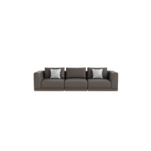 Modern Top Grain Leather 3 Seater Sofa