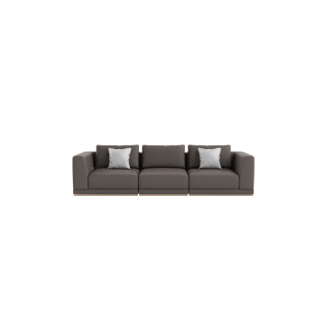 Modernes Top -Getreide -Leder 3 -Sitzer -Sofa