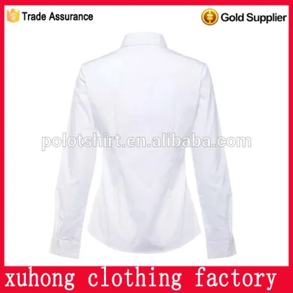 long sleeve blue lady shirt office uniform design