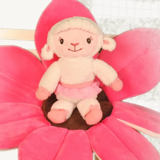 Cute sheep doll girl doll cushion
