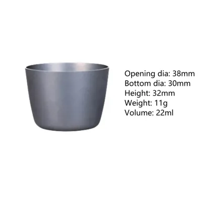 Portable Titanium Wine Pot: Polar Everest 150ml Pure Titanium Wine Flagon with Funnel Cup for Snowfield Camping