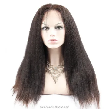 Perruque Yaki Straight Thin Skin Transparent Full Lace Wig Preplucked Swiss Lace Frontal Malaysian Hair wig