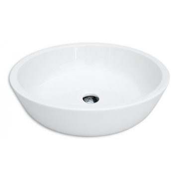 Reine weiße ovale Form Keramik Badezimmer Waschbecken