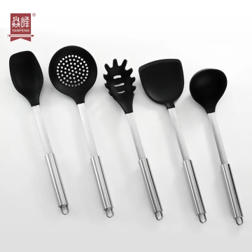 New Design Kitchen Utensils 304 Stainless Steel Cookware Set Kitchen Supplies Kitchen Utensil Set With Silicone