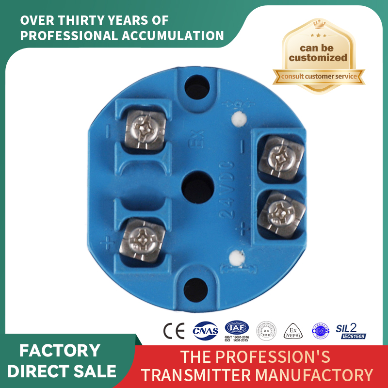 cu modul transmițător de temperatură montat pe Hart Head