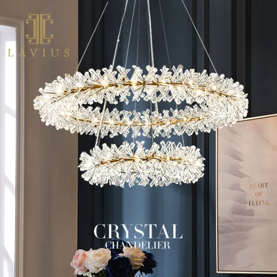 Hot Selling Unique Clear Crystal Chandelier Hotel Bedroom