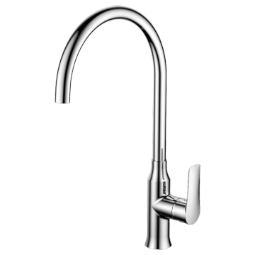 Brass single lever pull-out kitchen faucet