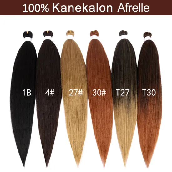 Stock Color Professional Kanekalon Easy  Prestretched Pre Stretched Braiding Hair 3 Pack Easy Braid Hair Braiding