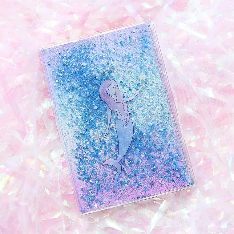Mermaid Liquid Glitter Notebook 3 Mermaid Liquid Glitter Notebook 3