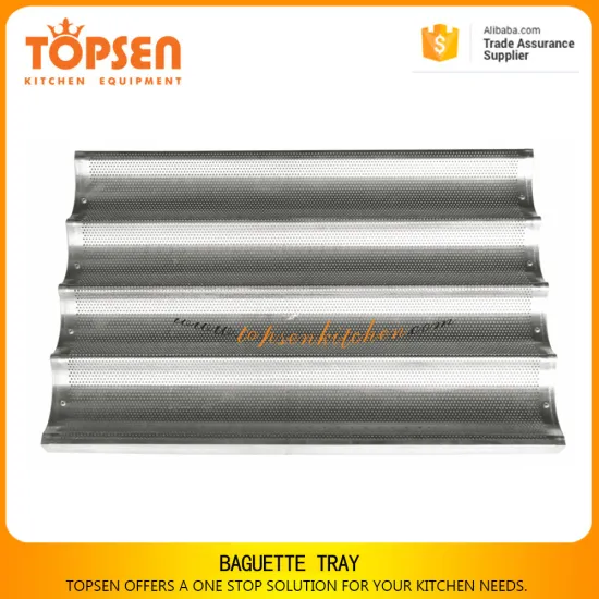 French stainless perforated bread baking pan / French baguette pan