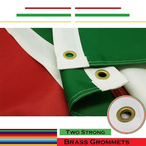 national countries mexico flag with brass grommets