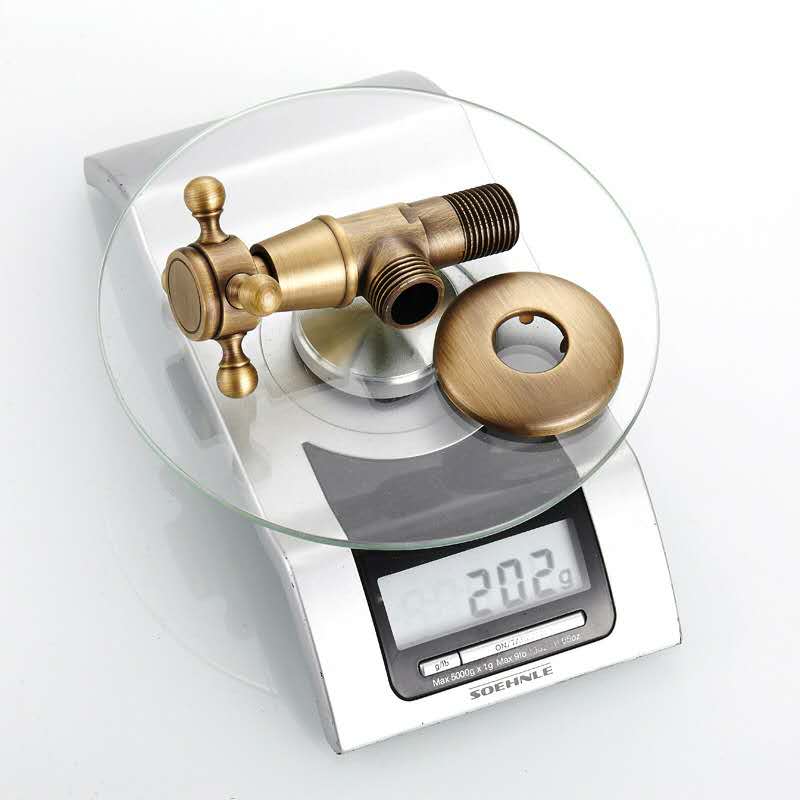 하드웨어 황동 복고풍 색상 골동품 삼각형 밸브 여덟 모양 밸브