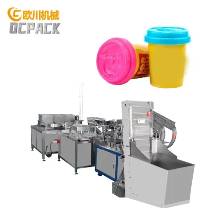 Multi Colors Cup Plasticine Extruding Play Dough Cup Packing Machine