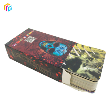 Hochwertiger, benutzerdefinierter gedruckter Oracle Tarot Card Deck mit goldenen Kanten, spanischen Text und starrer Box