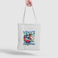 Surf Beach Pattern Summer Beach Canvas Shopping Bag