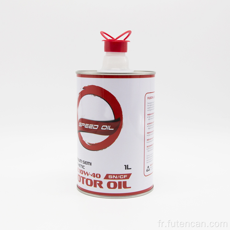 1L Round Motor Oil Tin peut