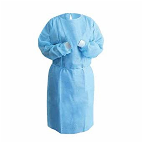 Costume de protection jetable médical imperméable à la manchette tricotée