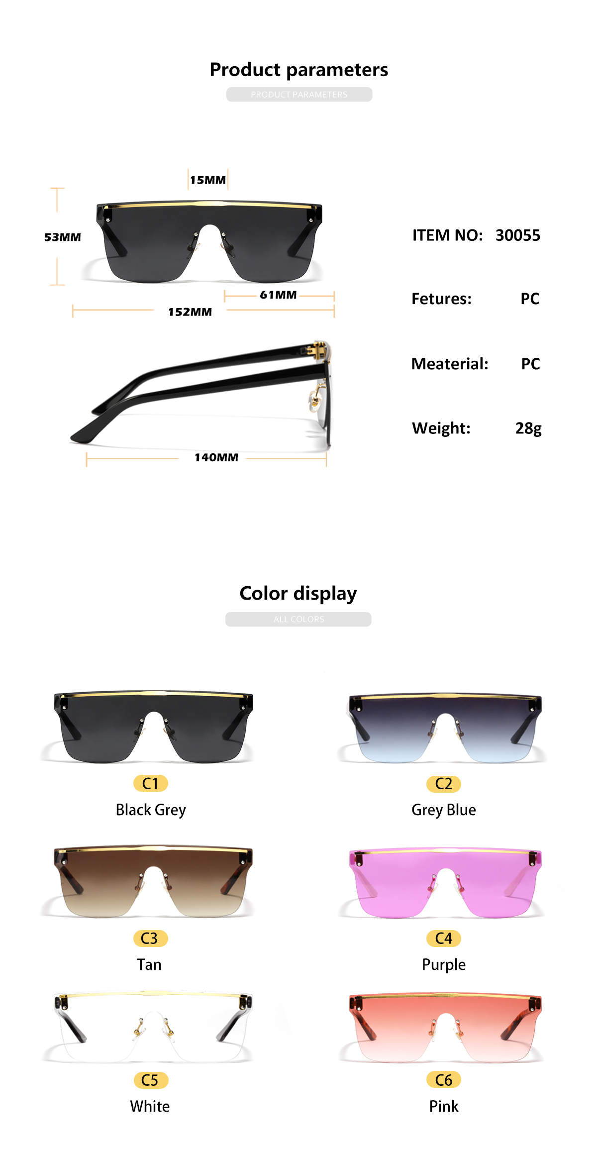 Luxury Retro Unisex Sunglasses