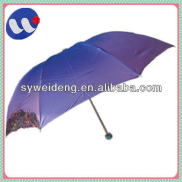 21"*8k manual open folding fashion embroidered umbrella