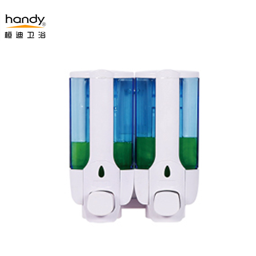 China Double Bottle Chamber Shower and Shampoo Dispenser Factory