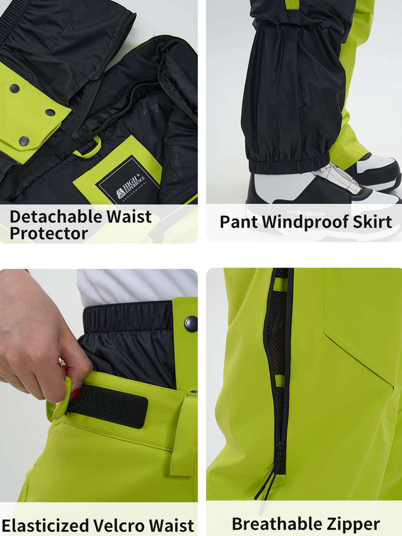 snowboard pants details