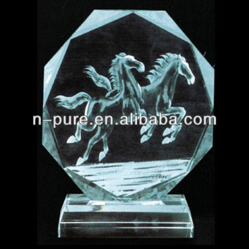 Horses Diamond Crystal Award Trophy
