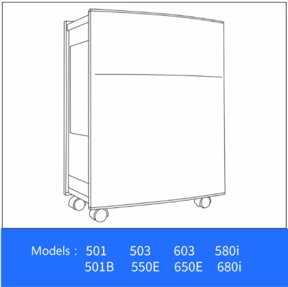 3pcs Air purifier filter HEPA activated carbon filter composite filter suitable for Blueair 503/501/580i/501B/550E/680i/603/650E