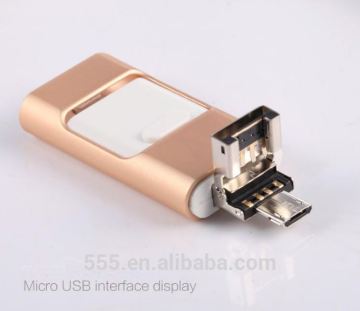 Use for iphone 6s iphone 7 usb flash drive otg mobile phone usb flash drive 128gb 256gb