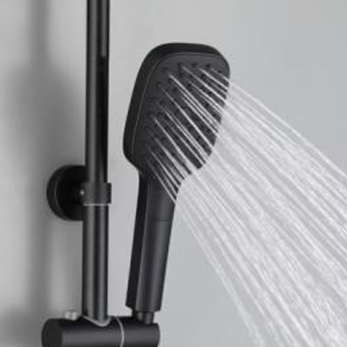 Système de douche 2 fonctions haut de gamme noir