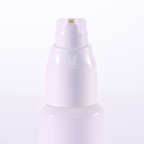 Special shape glass bottle with white pump