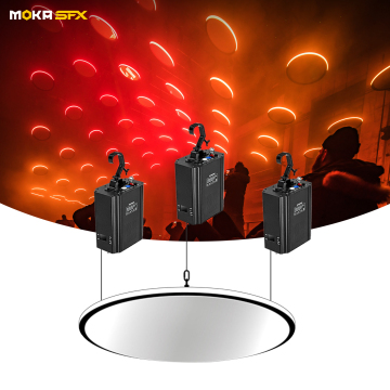 MOKA Mirror DISC Stage Lighting System - RGB Colorful DMX LED Lift Ball for Events
