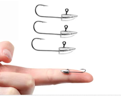 JOHNCOO Bulk Soft Lead Head Lures Single Hook Jigging Fishing Gear