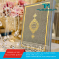 Expositor de livro Iqra em acrílico transparente feito à mão com arte islâmica