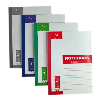 Cordless Notepad A5, 30 Pages, Red Cover - Soft Office & Student Notebook